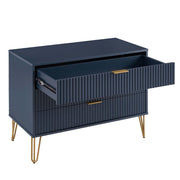 3-Drawer Dresser with Ribbed Front