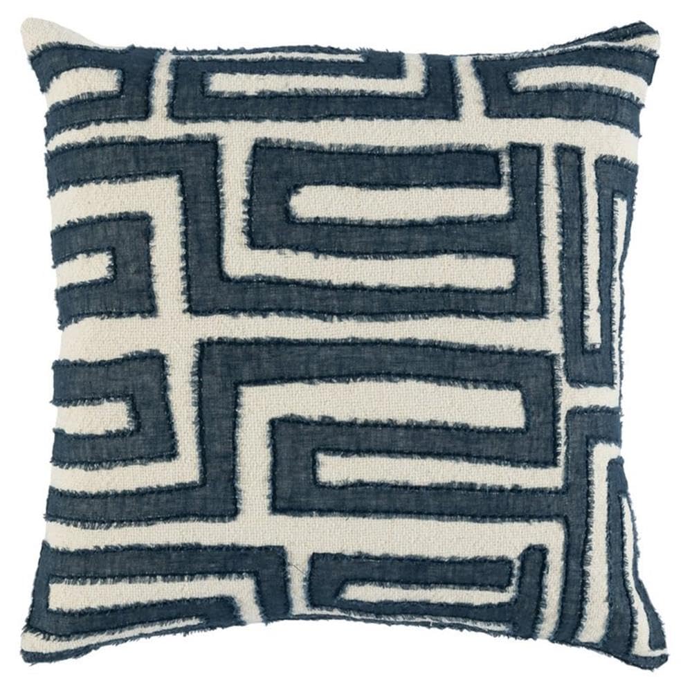 Mia Knitted Cotton Linen Throw Pillow 22x22