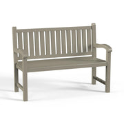 Waterproof Resin Outdoor Bench 2-Person Grey