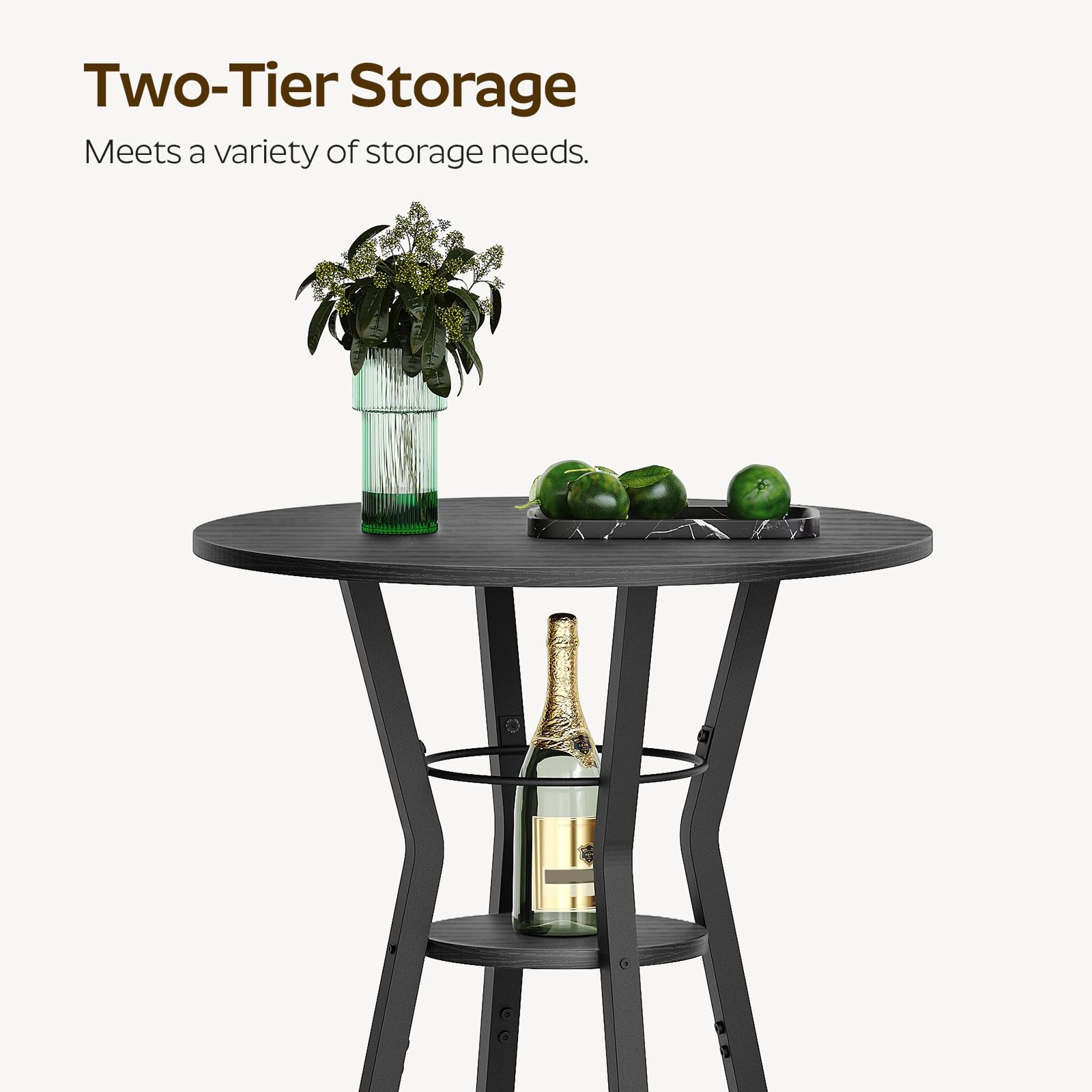 2-Tier Round Bar Table