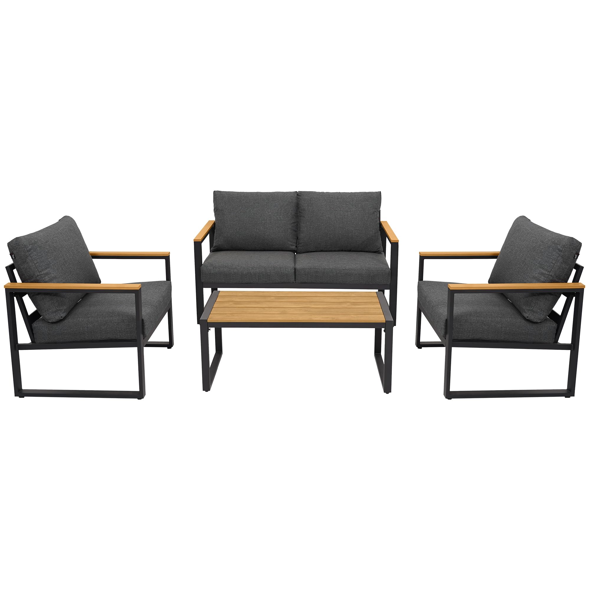 4-Piece Patio Conversation Set with Coffee Table