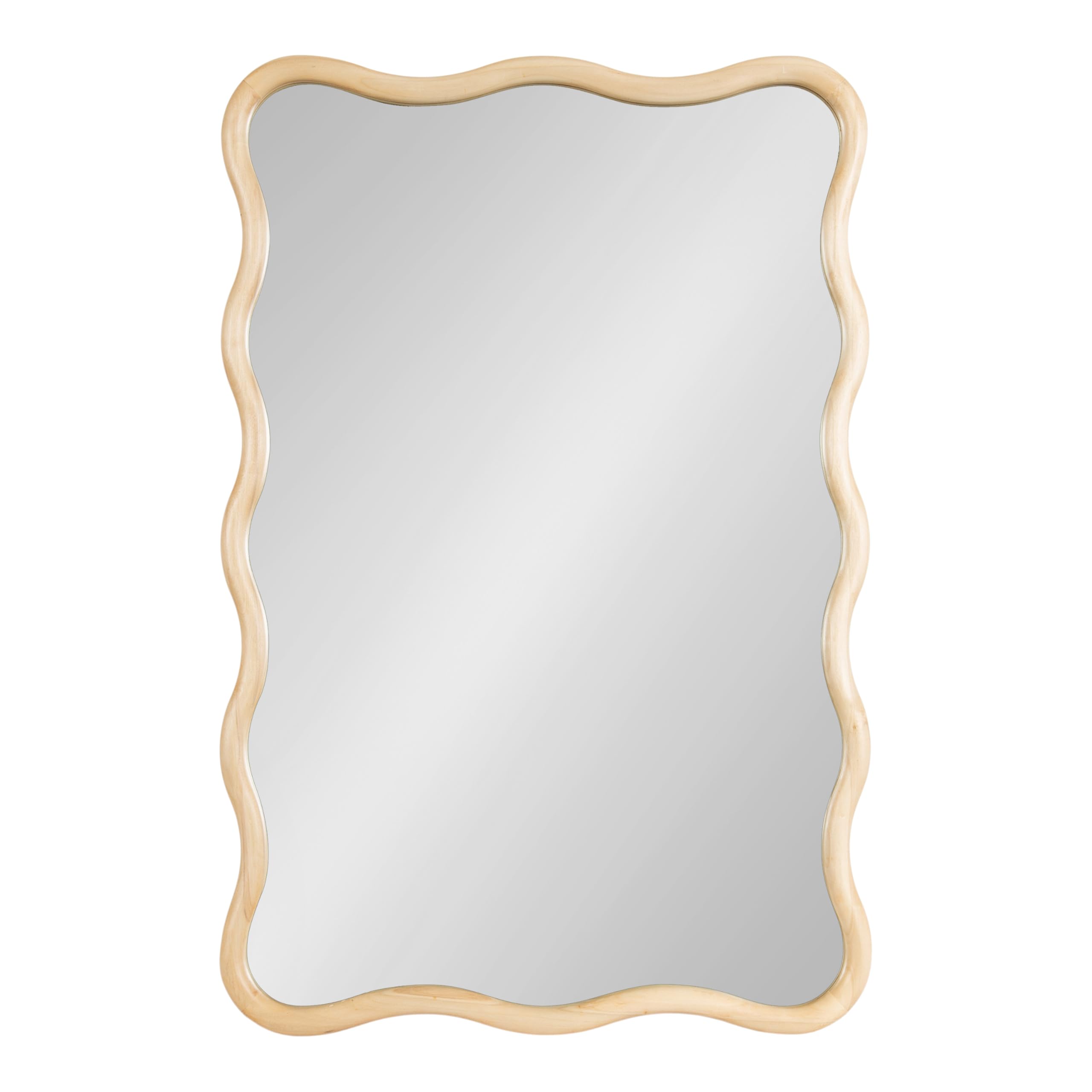 Modern Scalloped Rectangle Wall Mirror 24x36