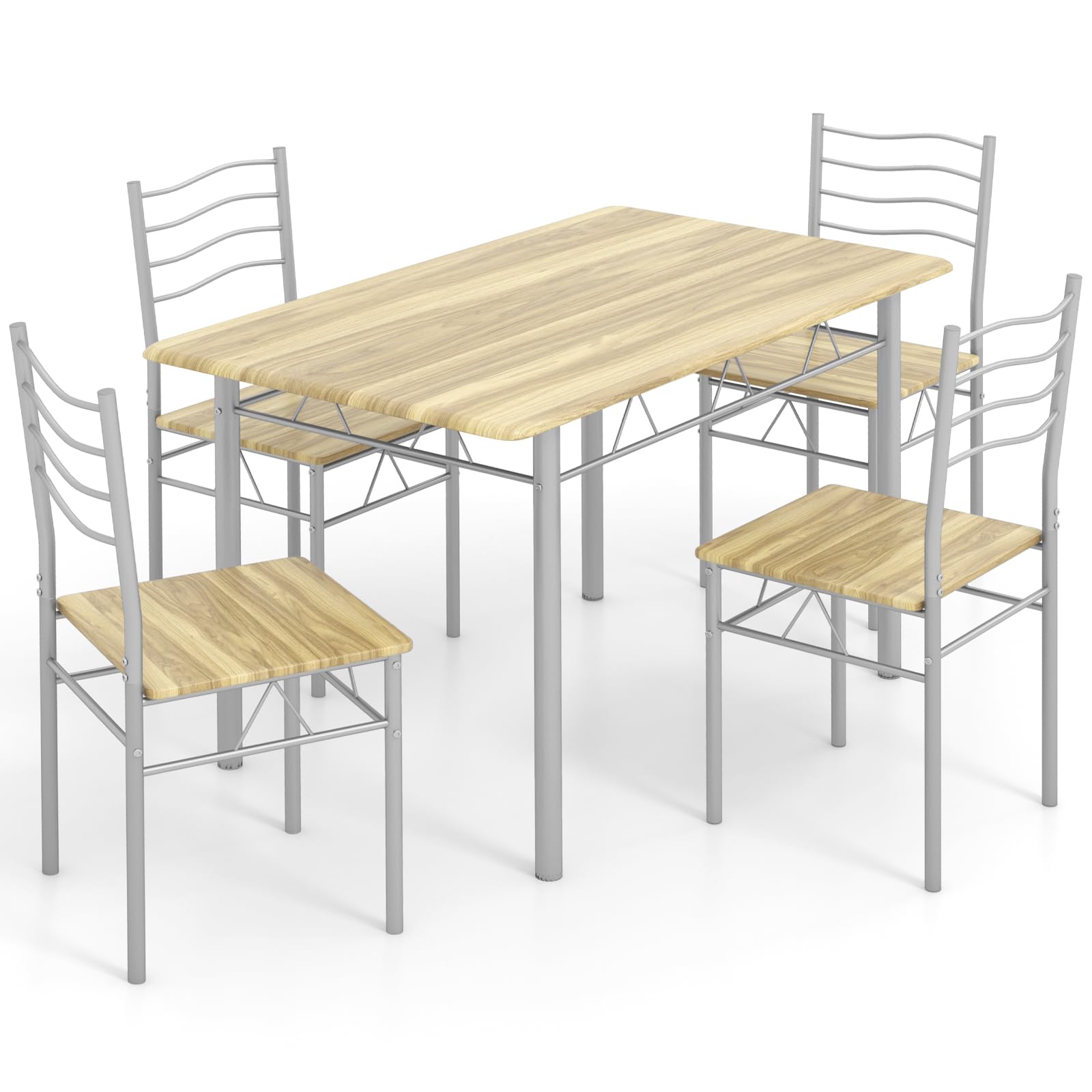 5-Piece Dining Table Set with 4 Chairs