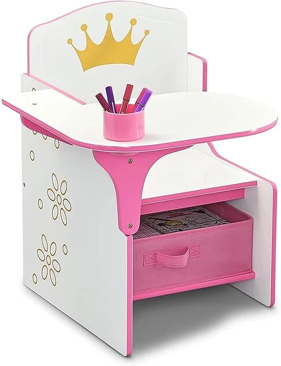 Princess Chair Desk with Storage Bin