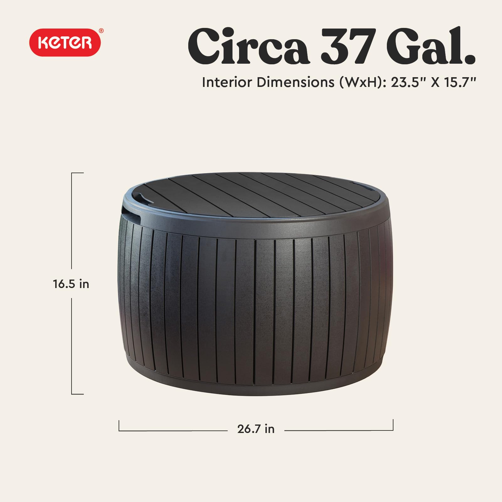 37 Gallon Outdoor Deck Box