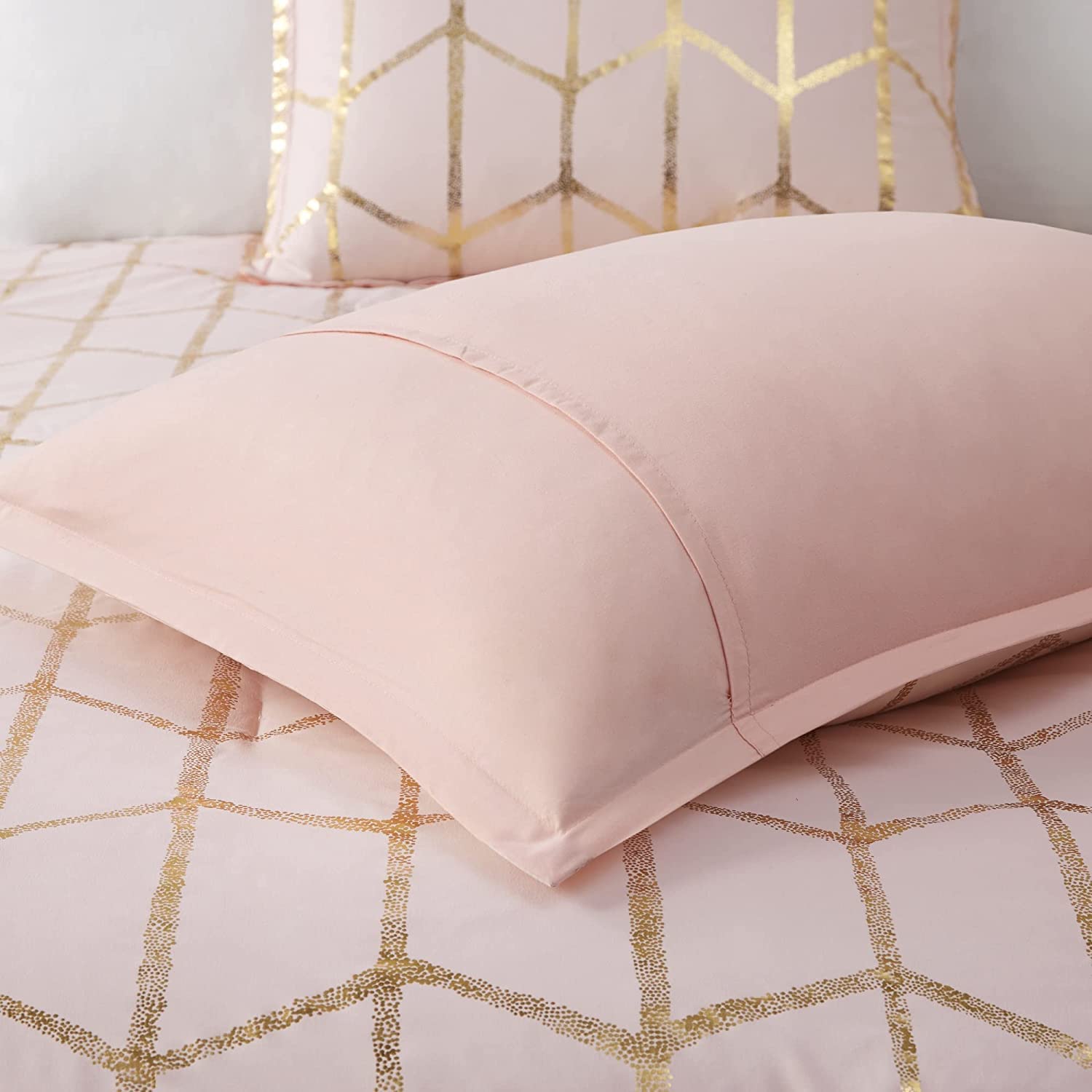 Geometric Metallic Comforter Set Full/Queen