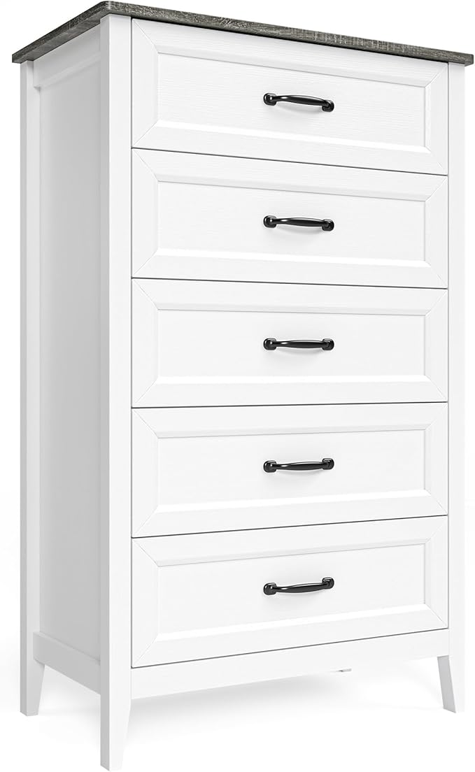 5 Drawer Wood Chest of Drawers