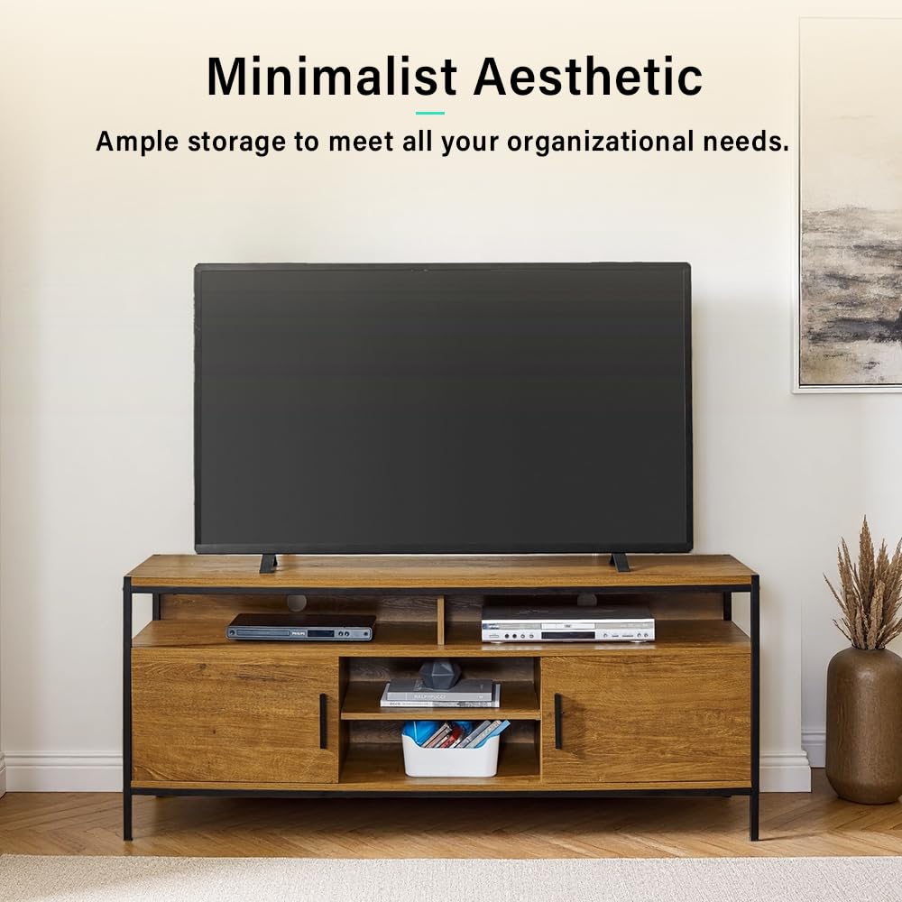 Wide Entertainment Center TV Media Stand with Storage
