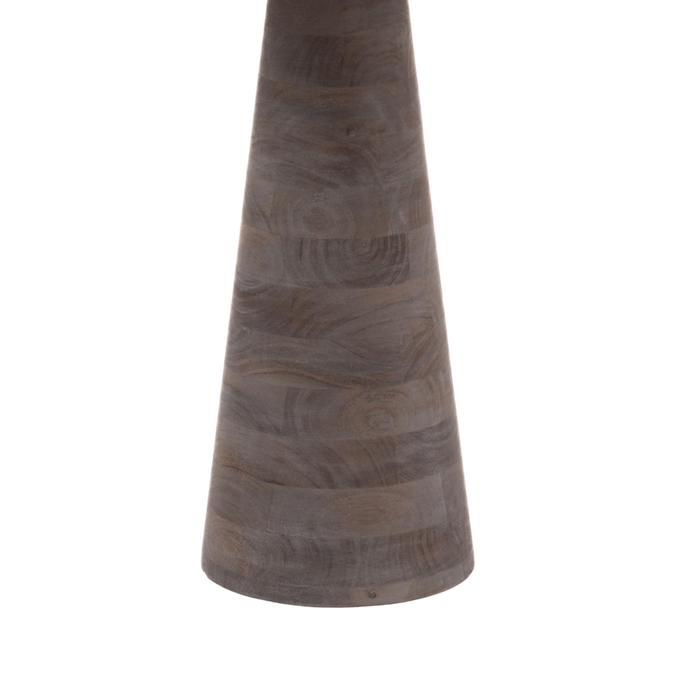 Round Solid Wood End Table with Tray Top