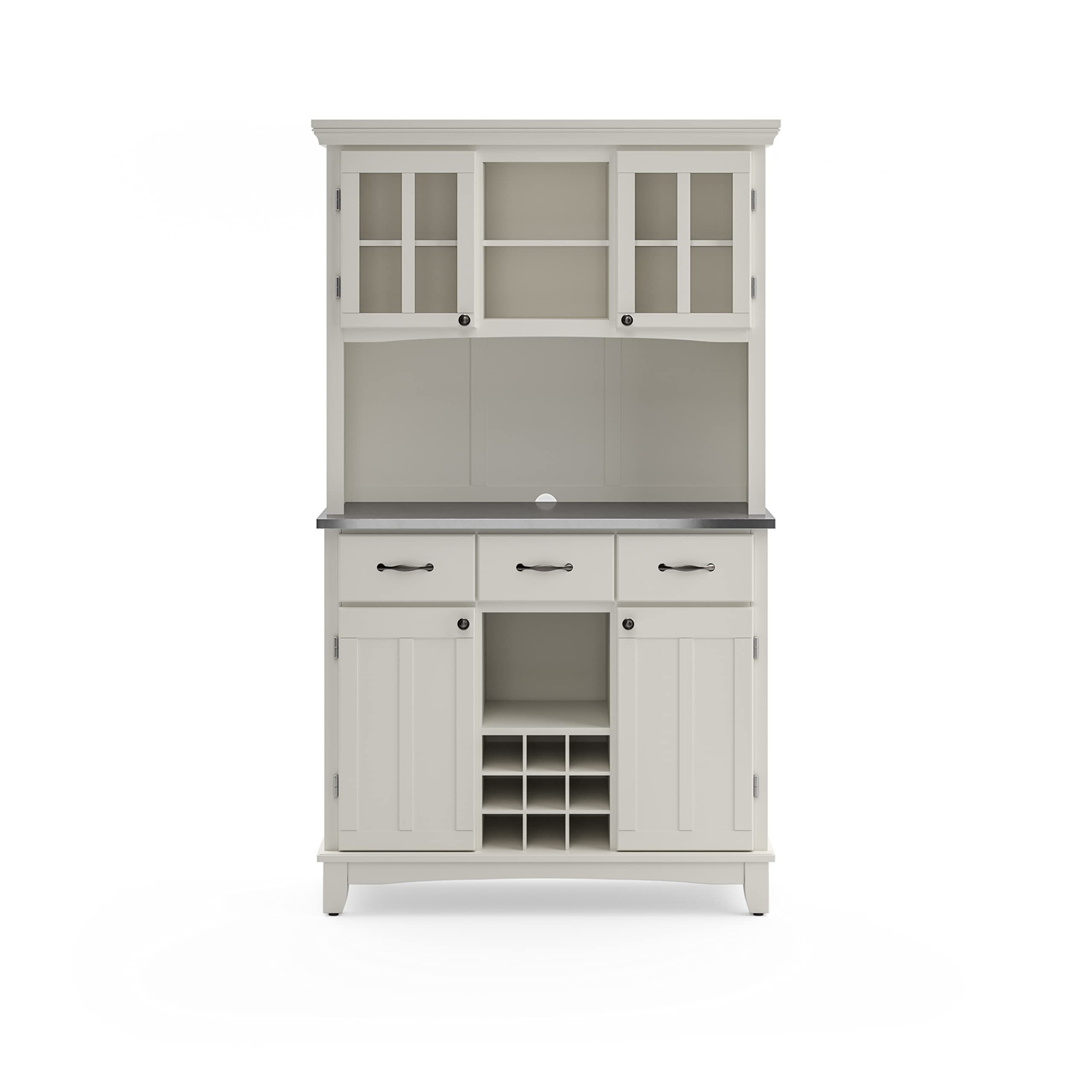 Server Buffet Credenza with Hutch - Off White