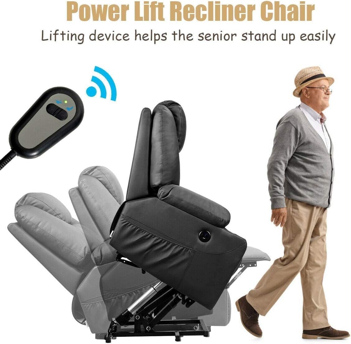 Power Lift Recliner with Massage and Heating