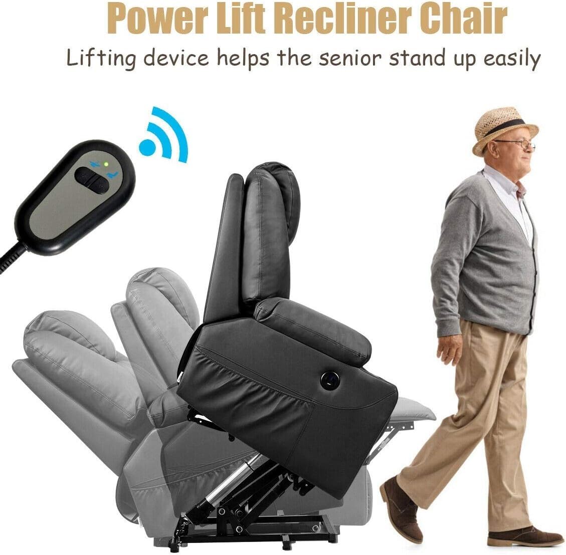 Power Lift Recliner with Massage and Heating