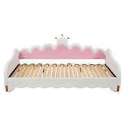 Twin Size Princess Daybed with Crown Headboard