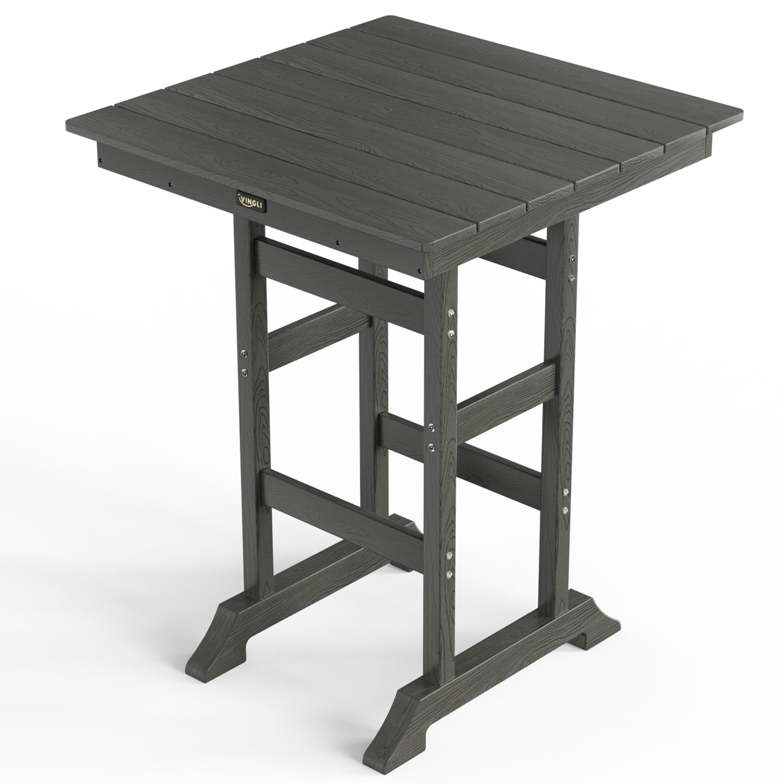 32" Square Outdoor Bar Table with Umbrella Hole