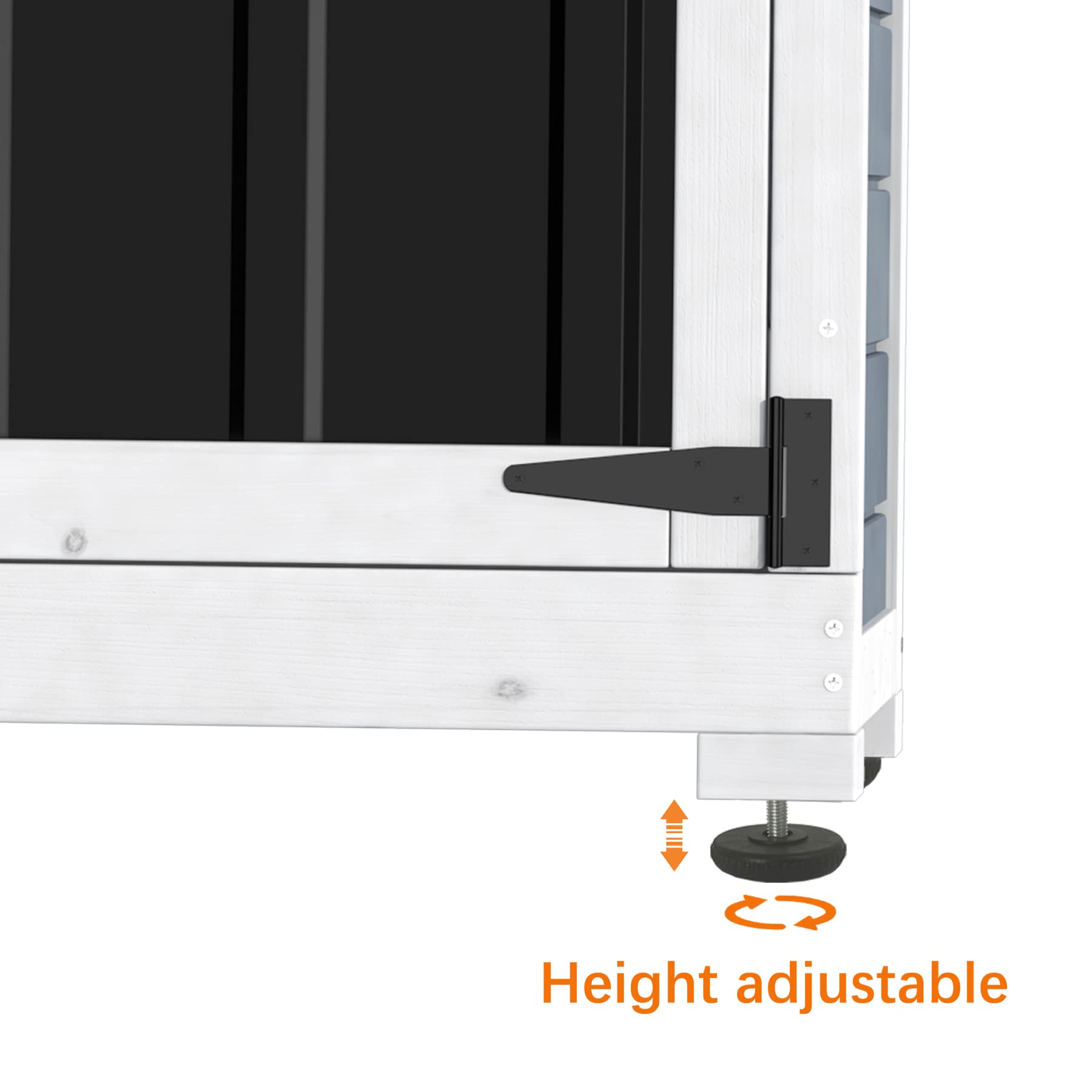 Outdoor Storage Cabinet with Waterproof Roof and Lockable Doors