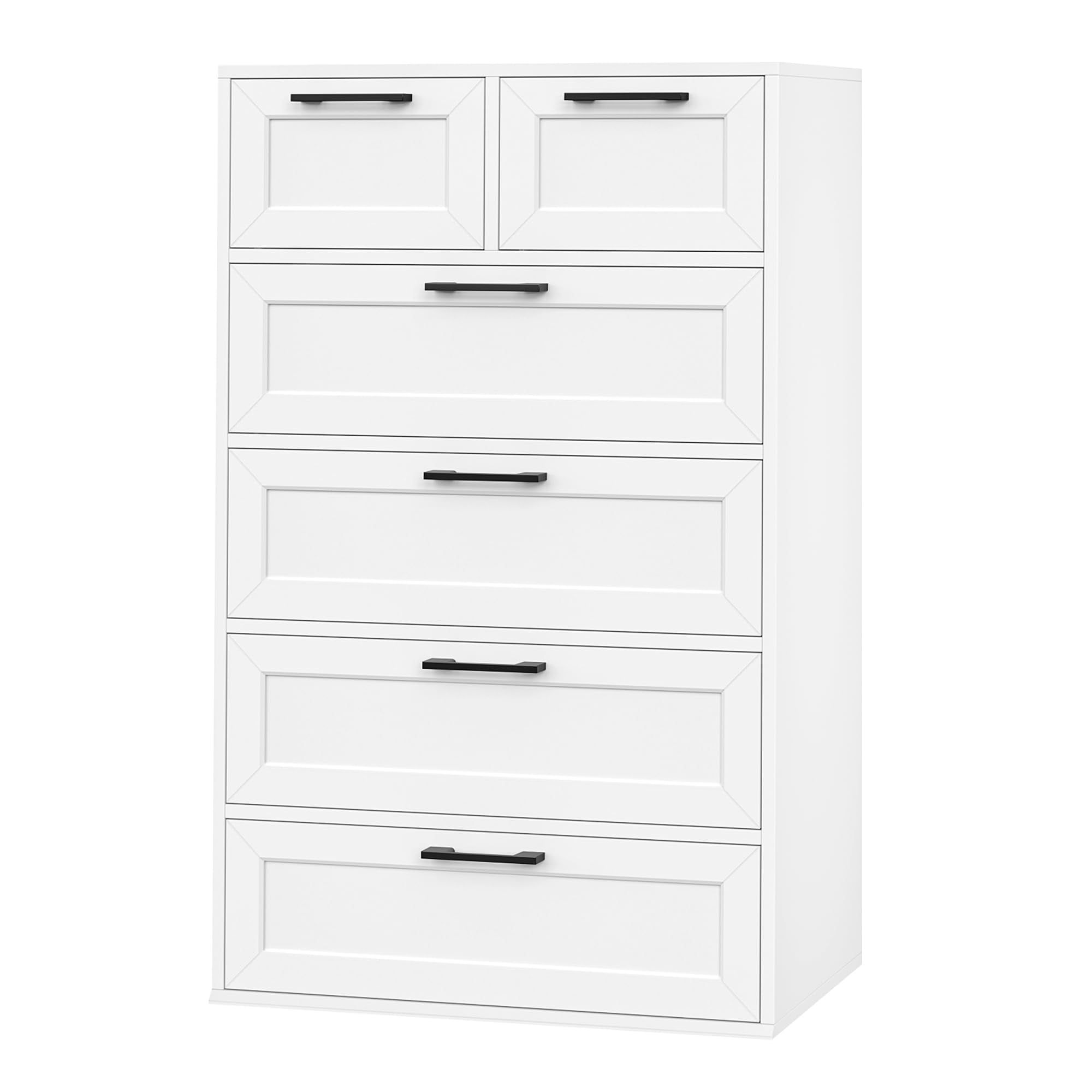 6-Drawer White Dresser for Bedroom and Living Room