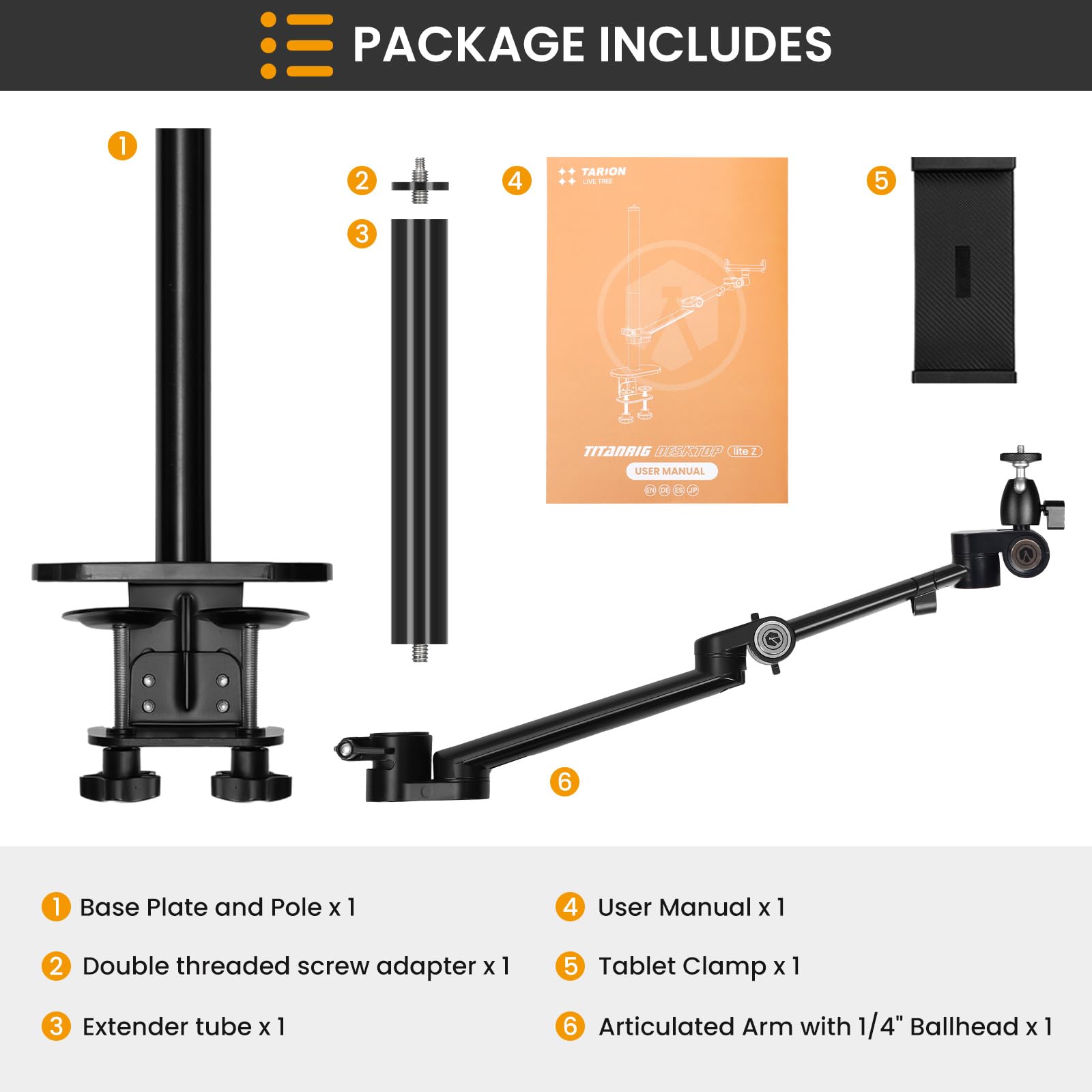 Heavy Duty Camera Desk Mount with Articulating Arm