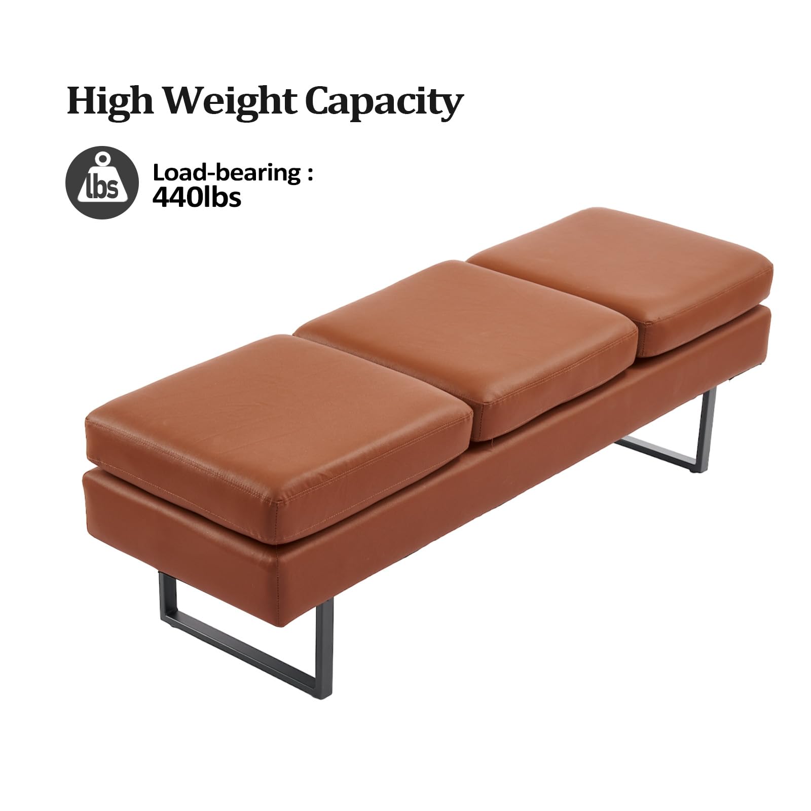 Reception Bench Faux Leather Waiting Room Seating