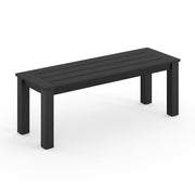 HDPS Outdoor Bench 48" Black Weather-Resistant