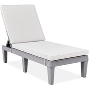 Outdoor Resin Lounge Chair with Adjustable Backrest