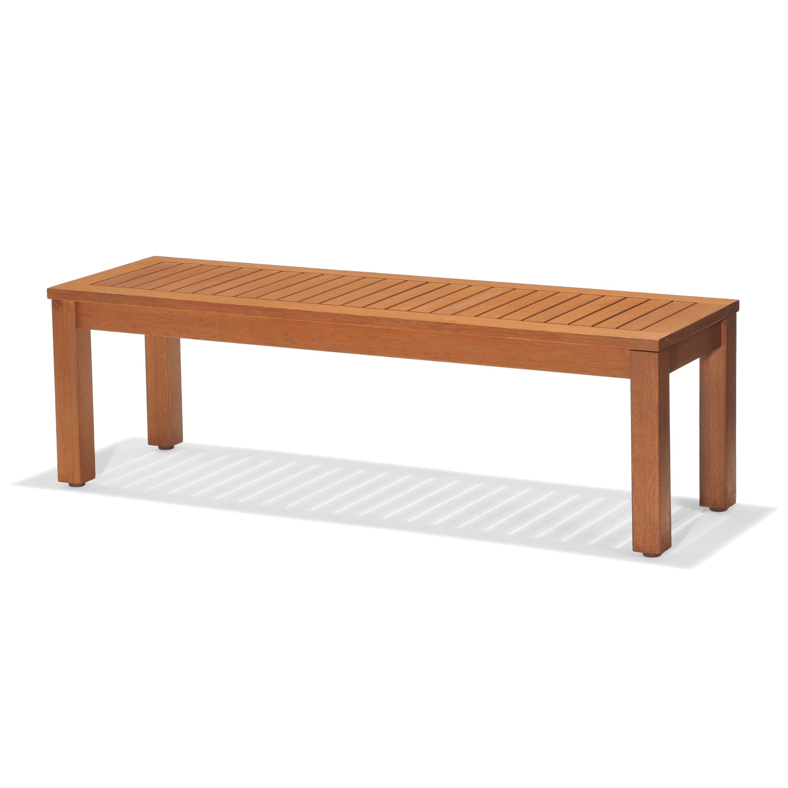 Eucalyptus Wood Backless Outdoor Bench