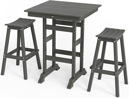 5-Piece Outdoor Bar Set with 4 Stools