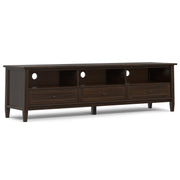 72" Solid Wood TV Stand with Shaker Style Drawers