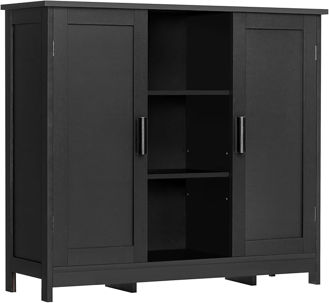 Storage Cabinet with 2 Doors and 4 Shelves