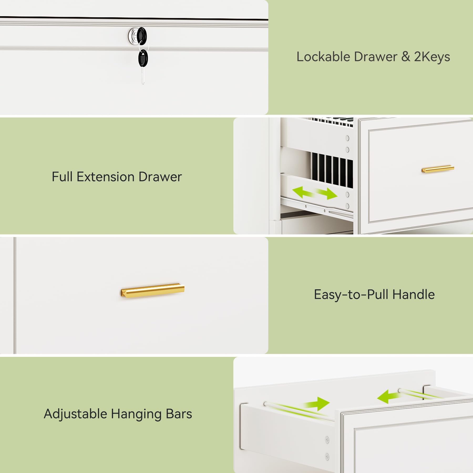 4-Drawer Lockable File Cabinet