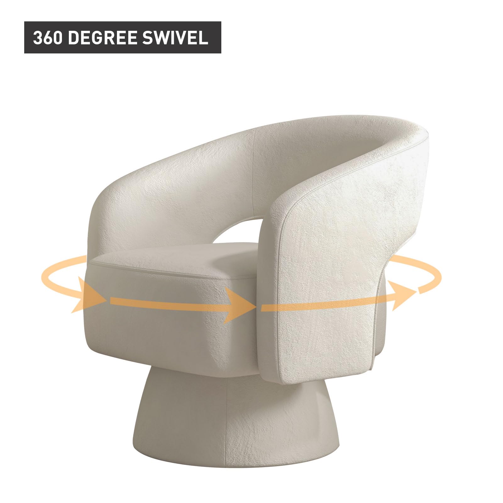 Velvet Swivel Barrel Chair Set of 2