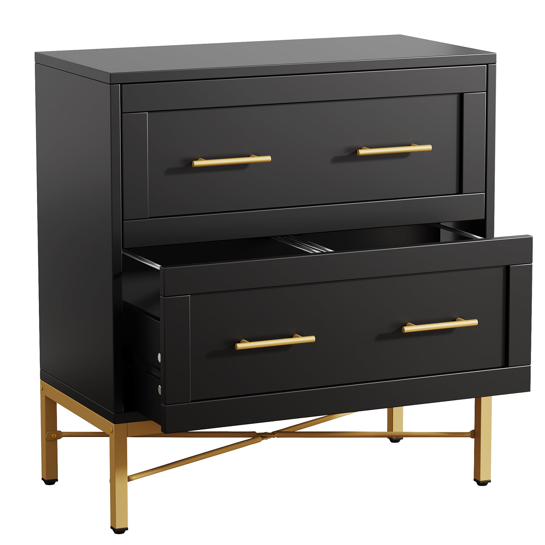 2 Drawer Lateral Filing Cabinet with Printer Stand