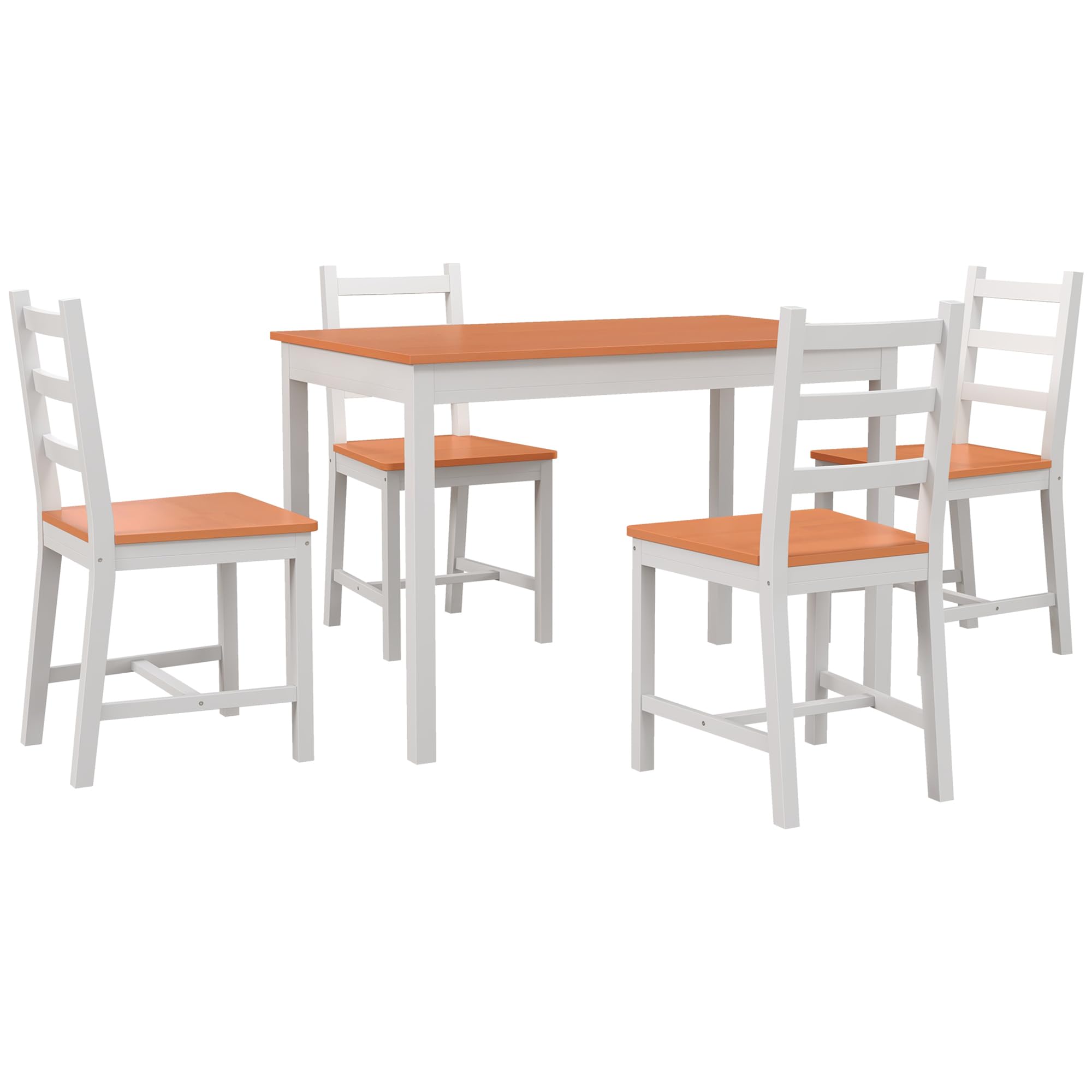 5 Piece Dining Table Set for 4 with Chairs