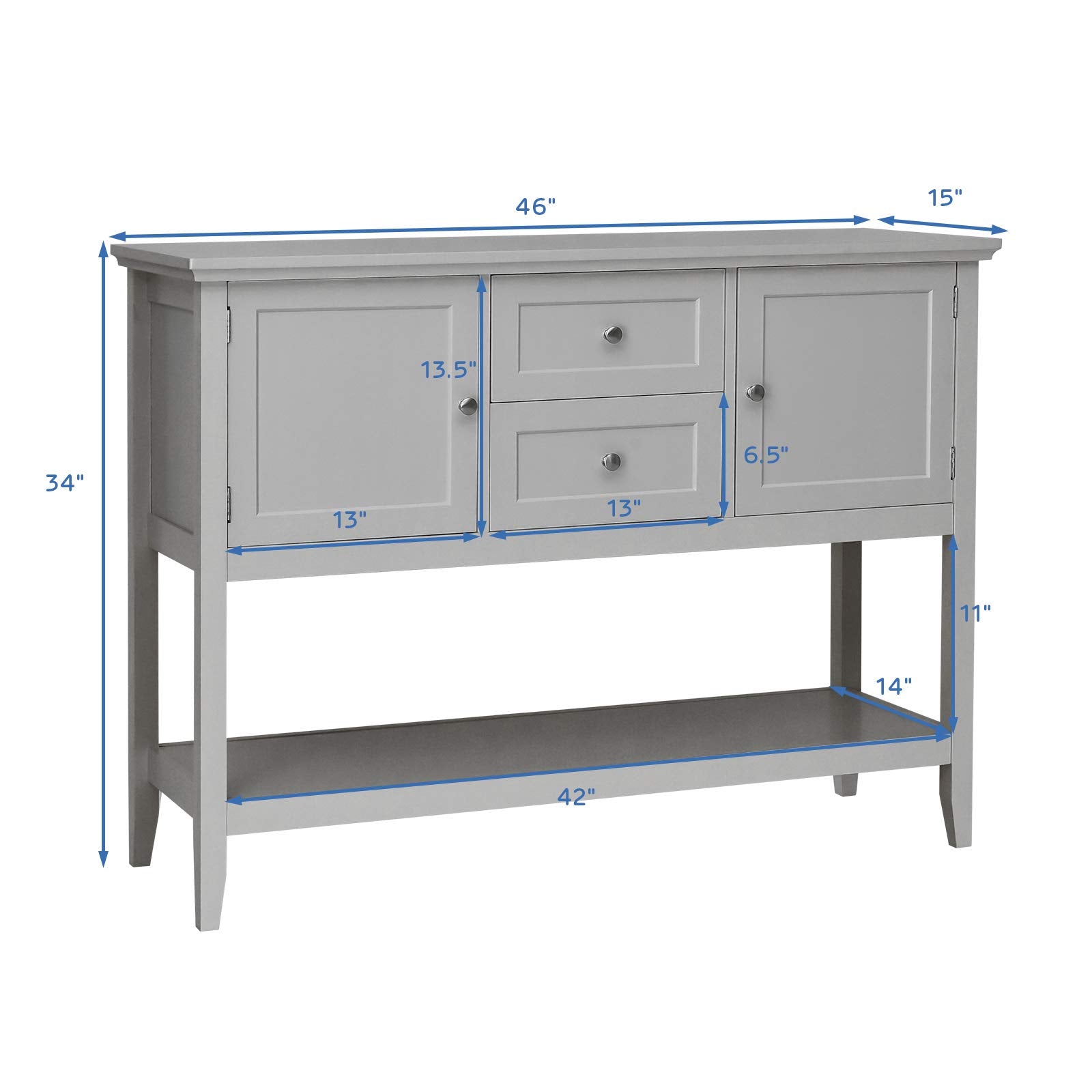 Wood Buffet Sideboard with Storage