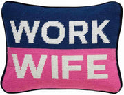 Work Wife Needlepoint Throw Pillow