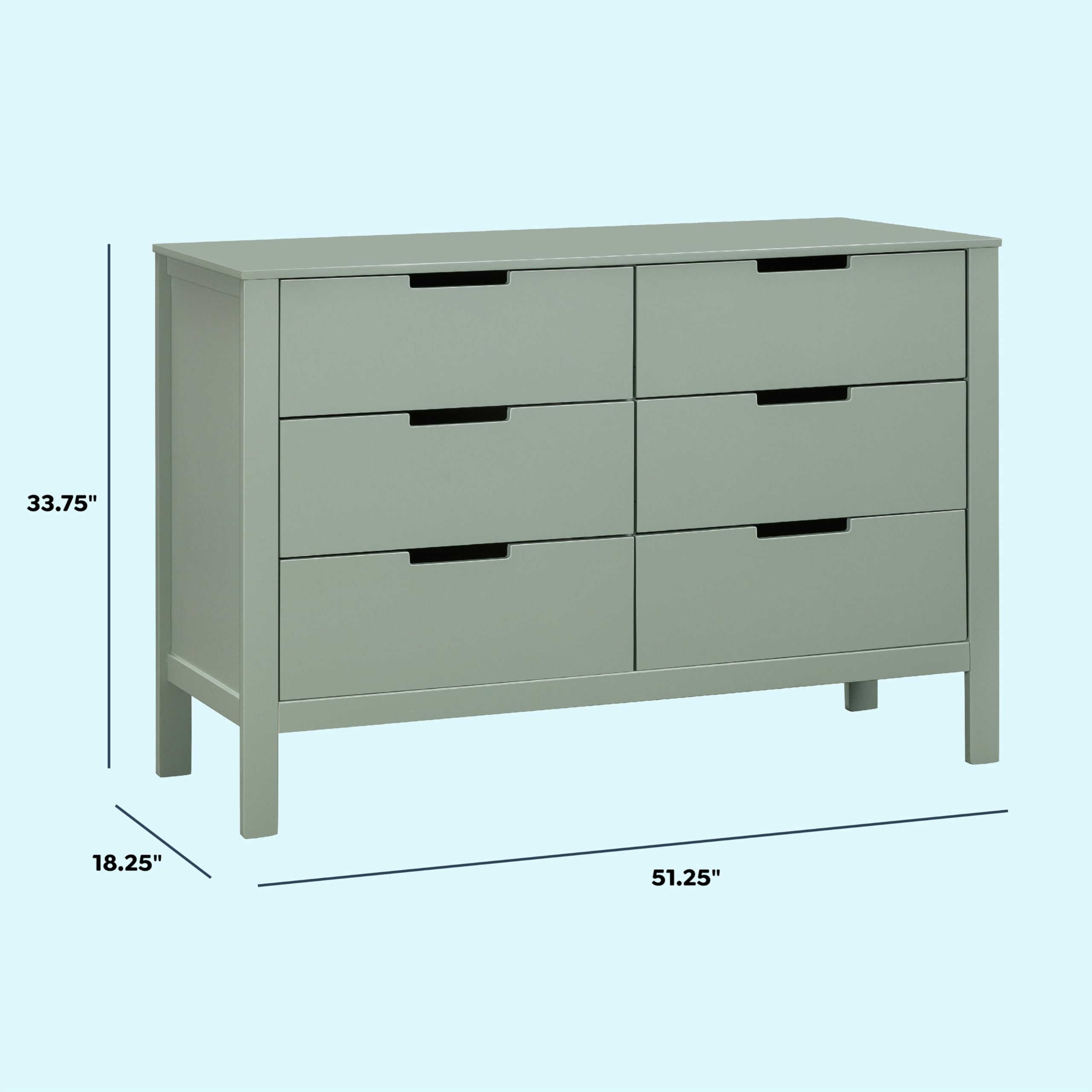 Colby 6-Drawer Baby Dresser