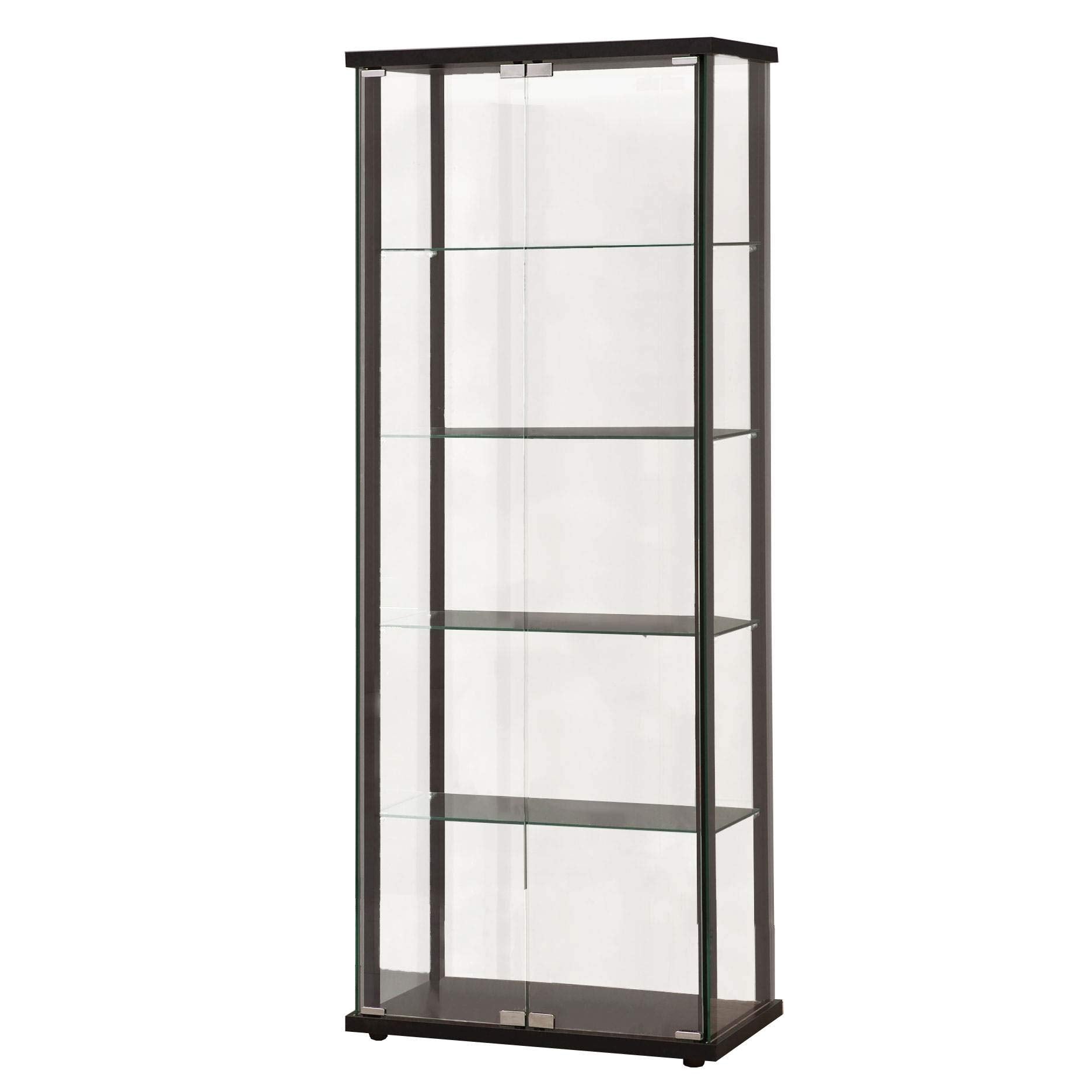 5-Shelf Curio Display Cabinet with Tempered Glass Shelves