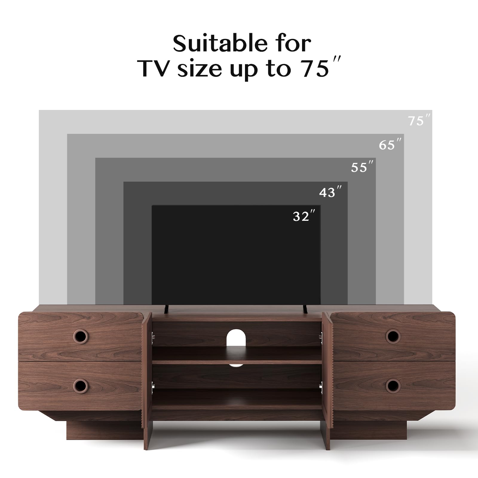 Mid-Century Modern TV Stand with Storage