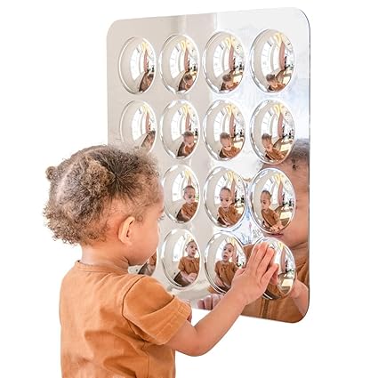 Sensory Wall Toddler Mirror with Convex Bubble