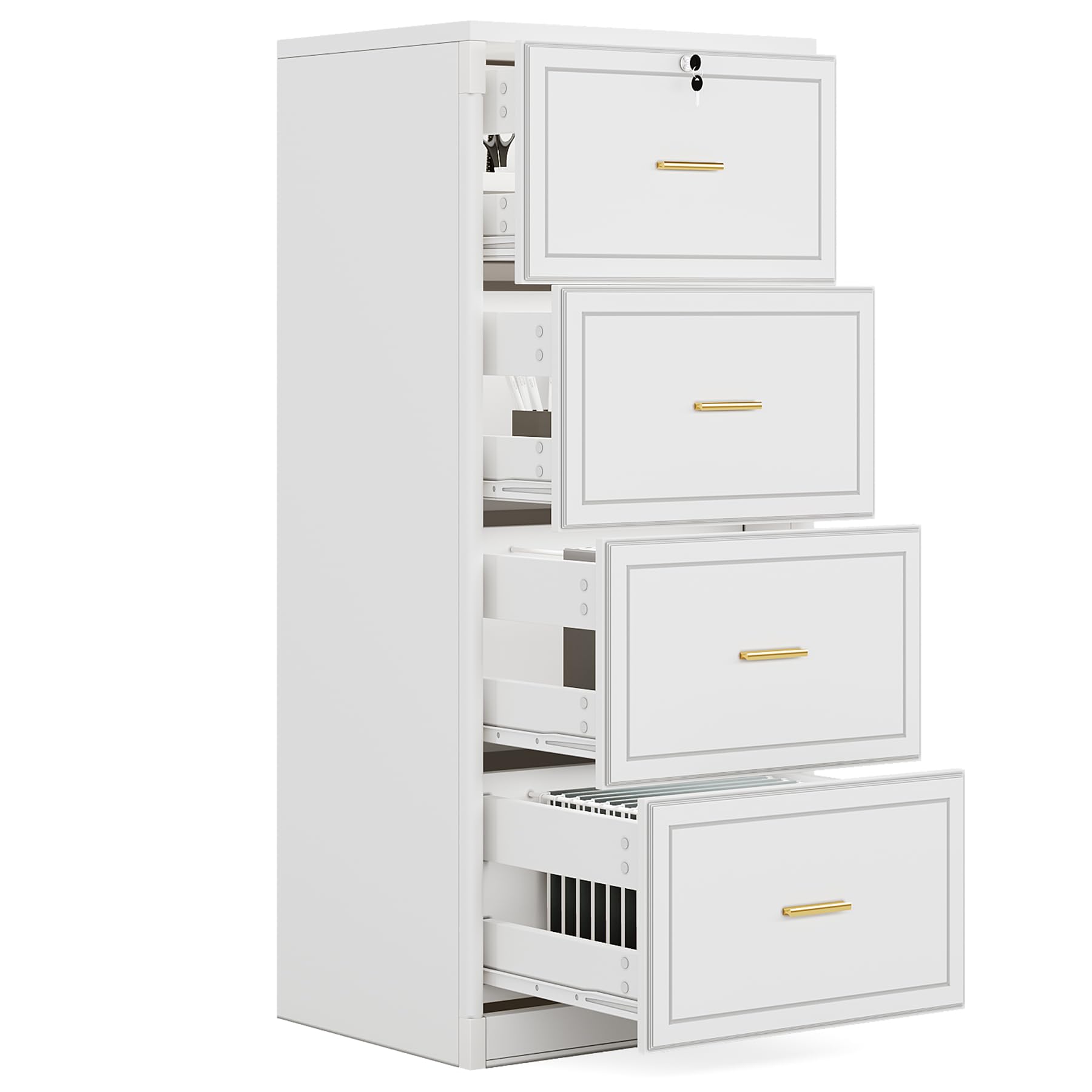 4-Drawer Lockable File Cabinet