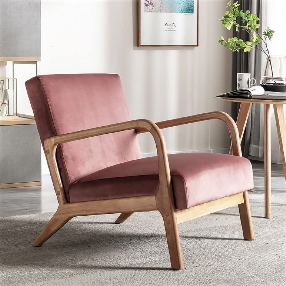 Rose Velvet Lounge Armchair