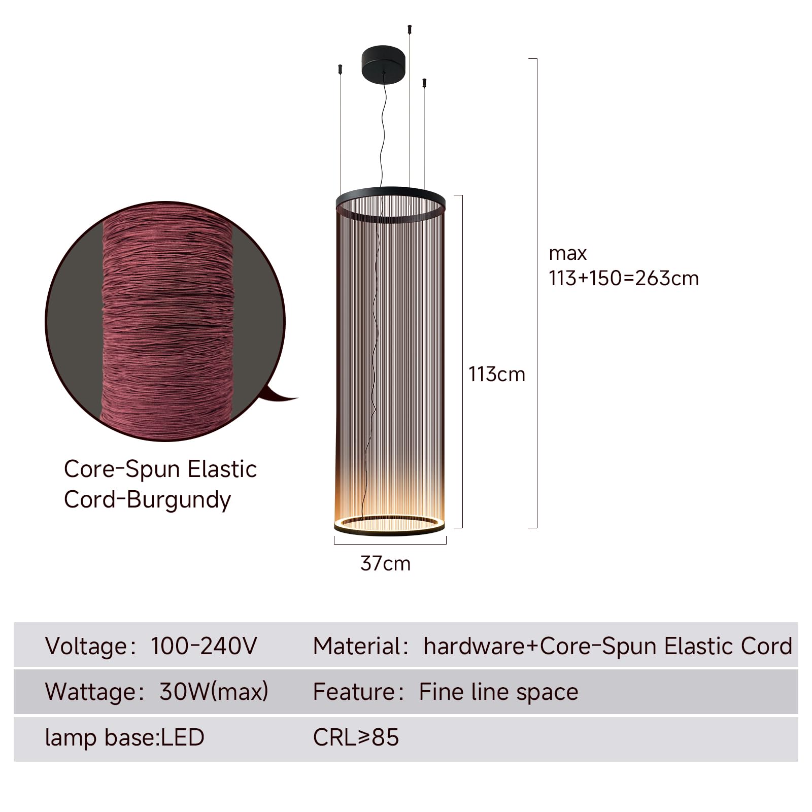 Large Boho Pendant Light - Dimmable LED Hand Woven Fixture