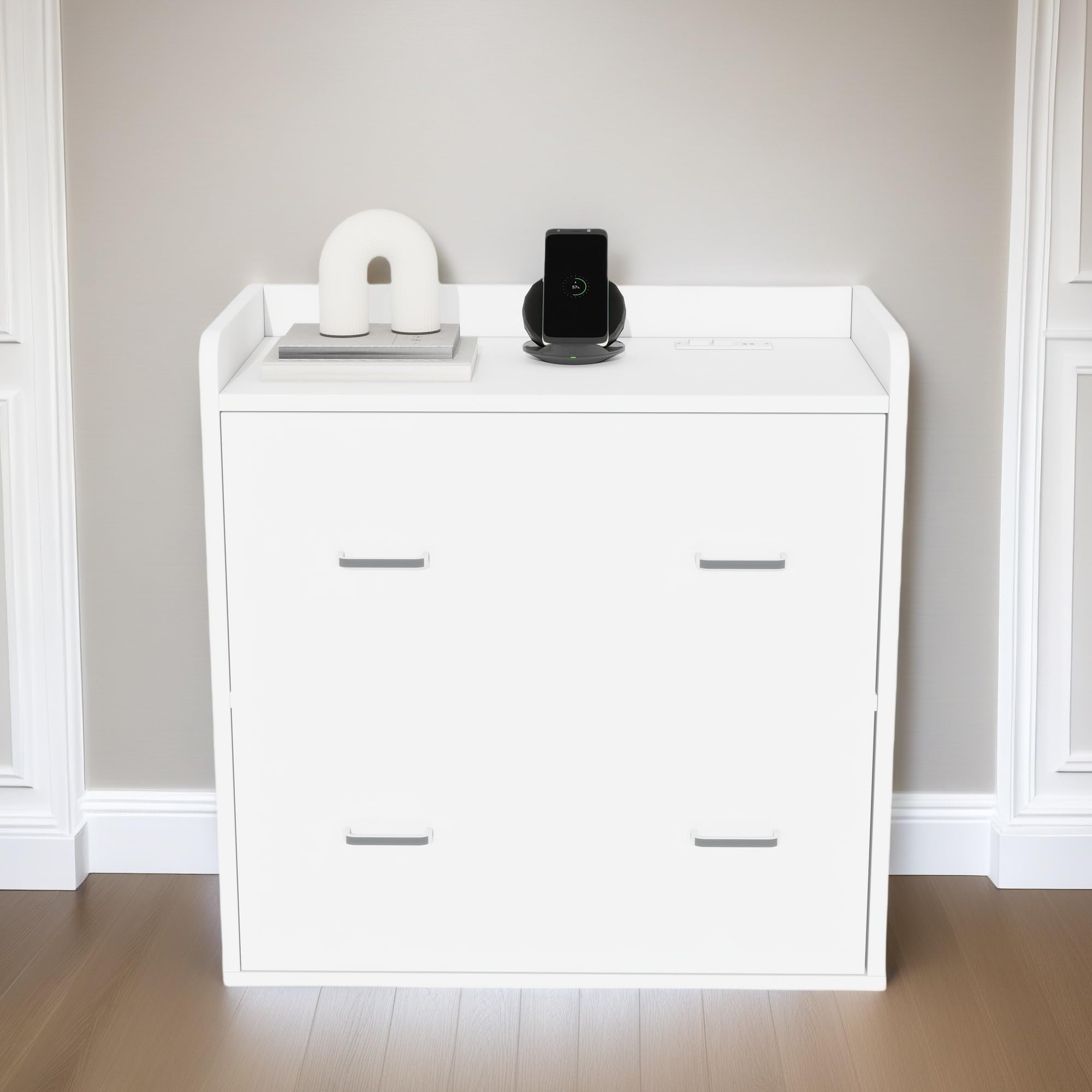 2 Drawer Lateral File Cabinet with Charging Station