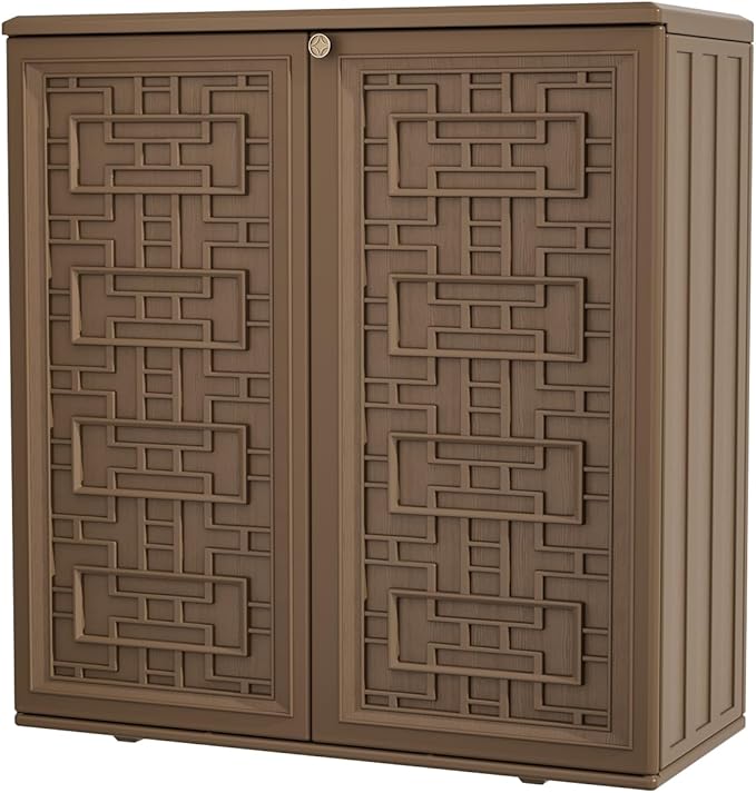 Waterproof Outdoor Storage Cabinet 62 Gallon Deck Box