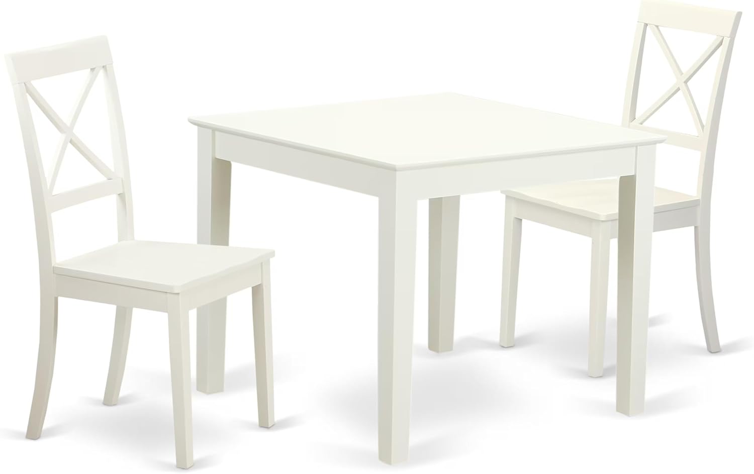 5-Piece Square Dining Set with Faux Leather Chairs