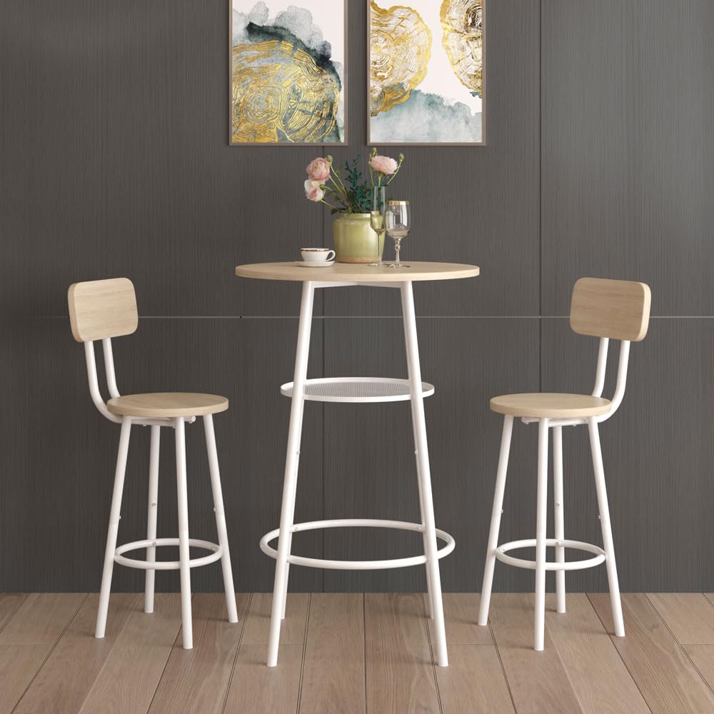 3-Piece Pub Table Set with Bar Stools