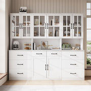 Bookcase with Glass Door Storage Cabinet