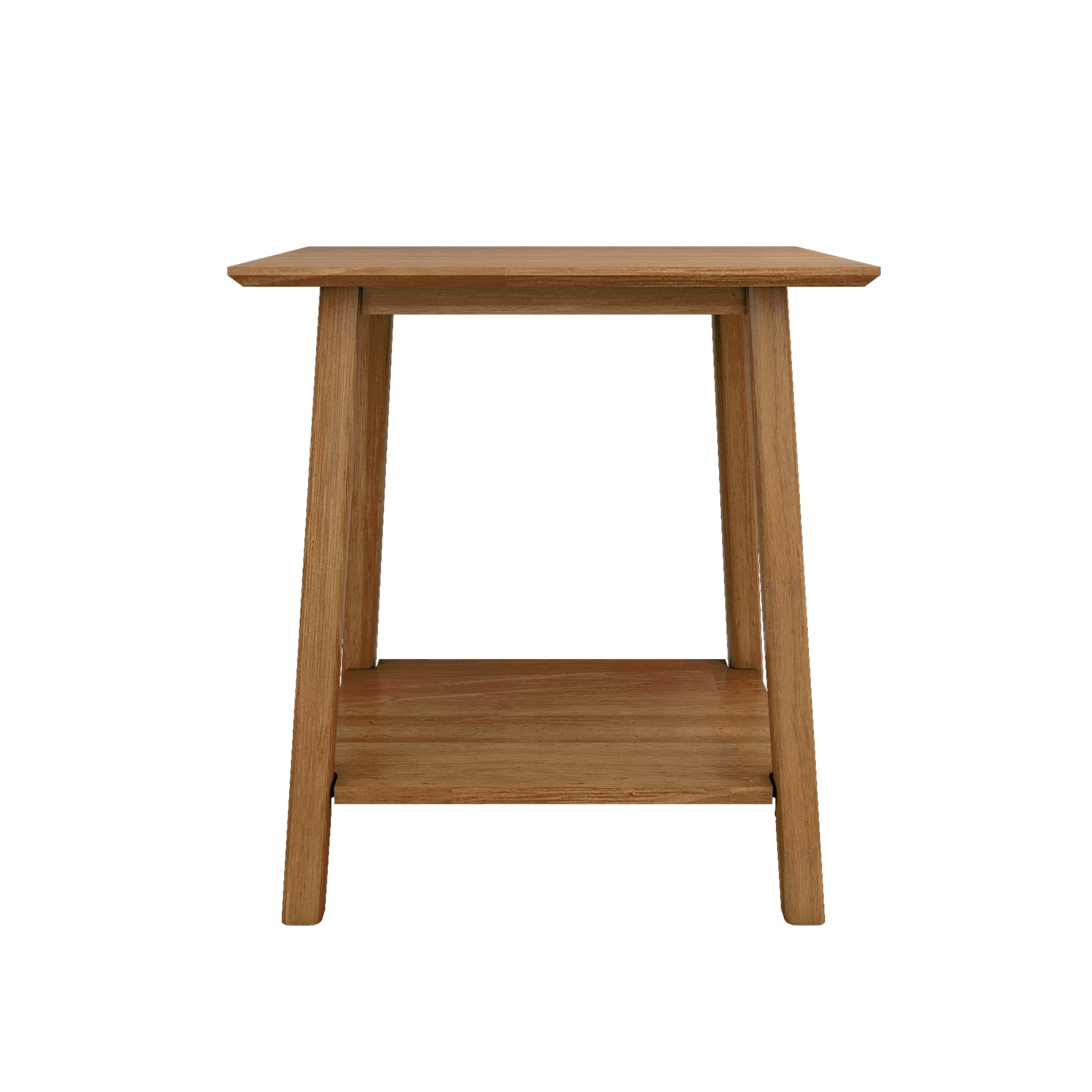 Mid-Century Modern Nightstand with Open Shelf