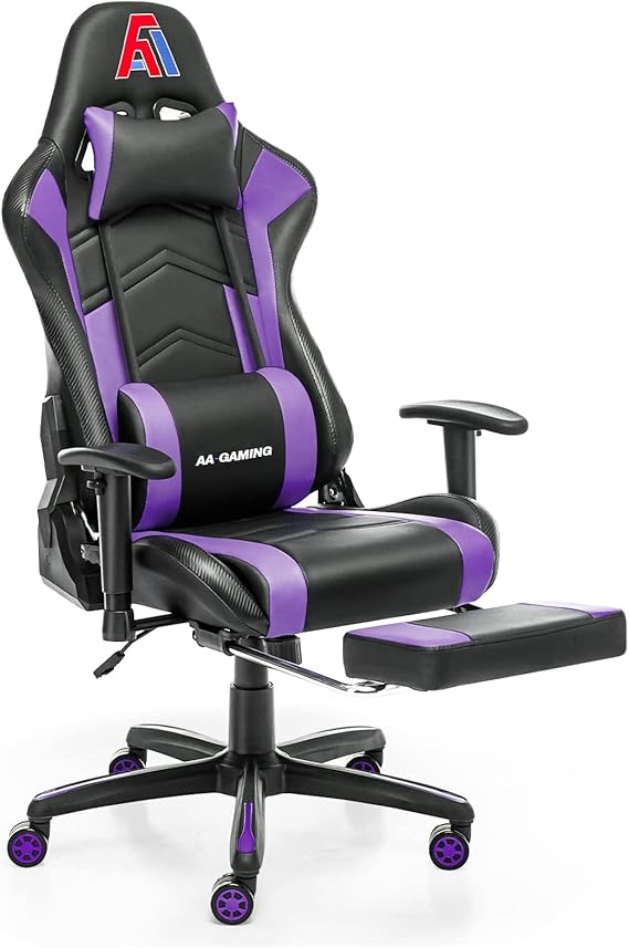 High Back Ergonomic Gaming Chair with Footrest