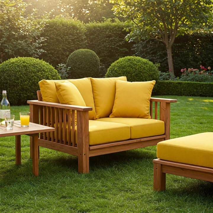 Sunbrella Throw Pillow Set - 4 Piece Indoor Outdoor Decorative Pillows