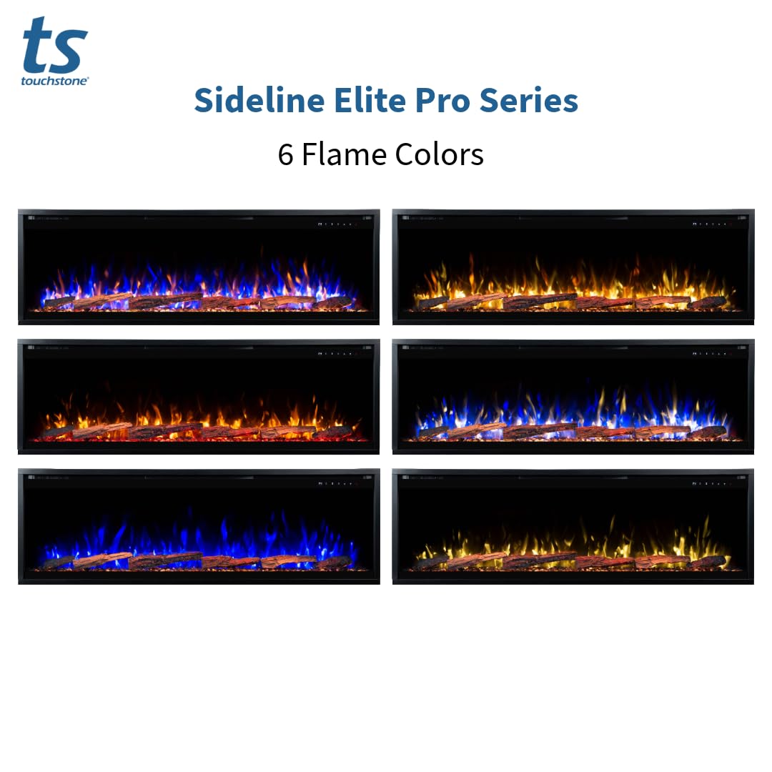 60" Smart Electric Fireplace Wall Mount Recessed